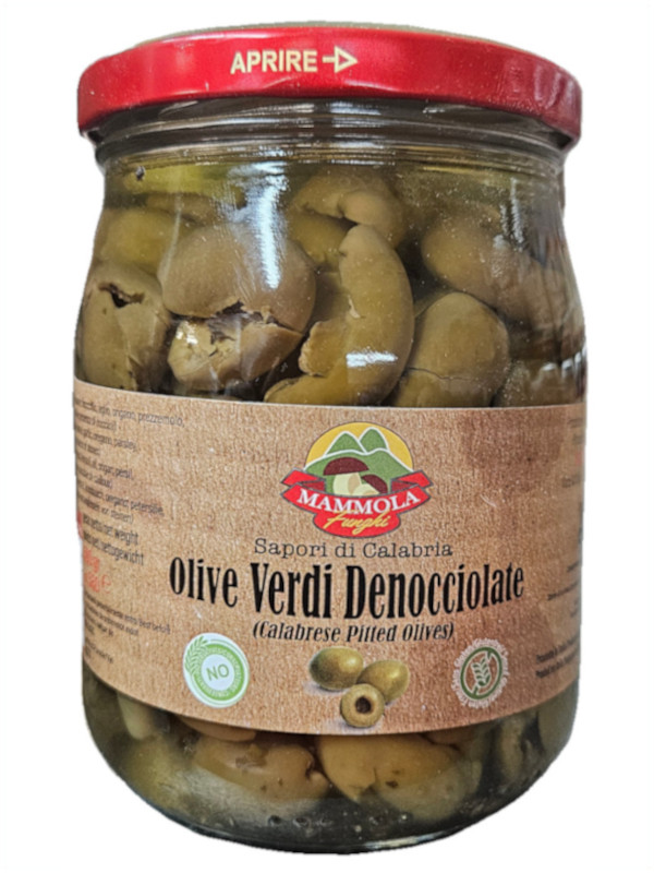 Mammola Green Pitted Olives - 500g