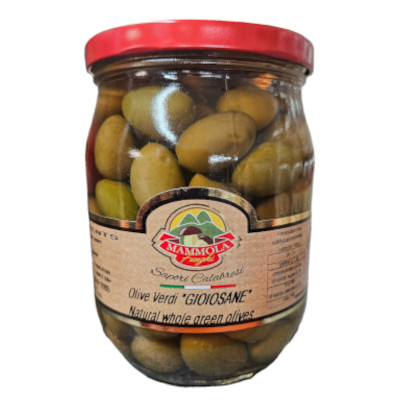 Mammola Whole (Gioiosane) Green Olives - 500g