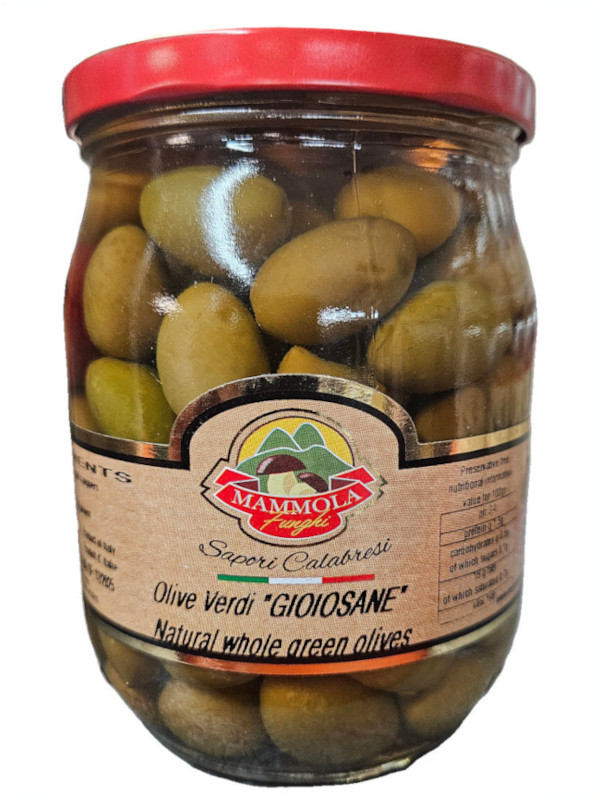 Mammola Whole (Gioiosane) Green Olives - 500g