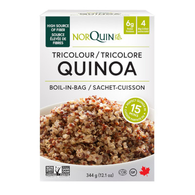 NorQuin Tri-Colour Quinoa Boil-in-Bag - 4 x 86g Pouches
