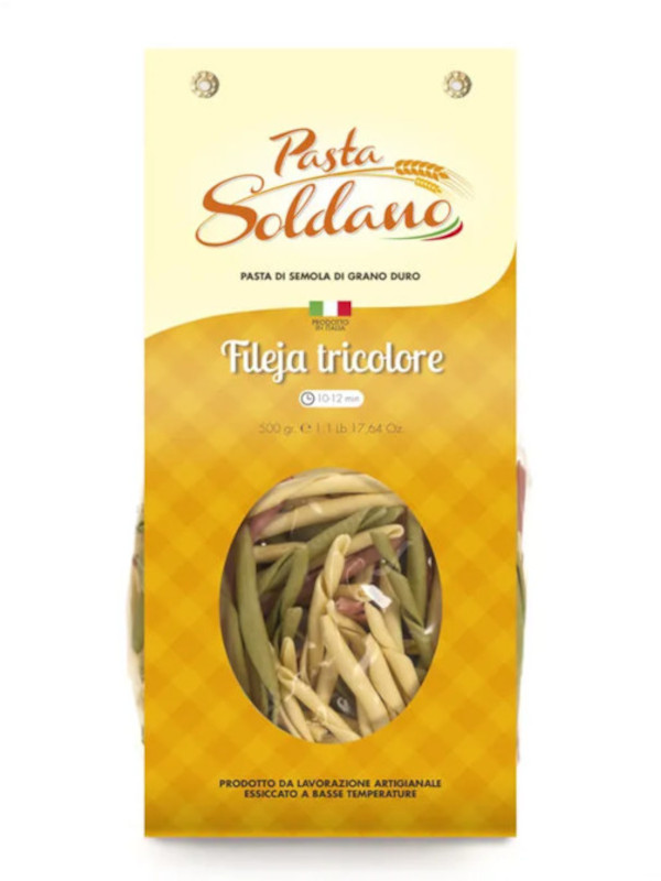Pasta Soldano Fileja Tricolore