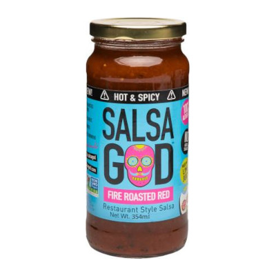 Salsa God Hot Fire Roasted Red Salsa - 354ml