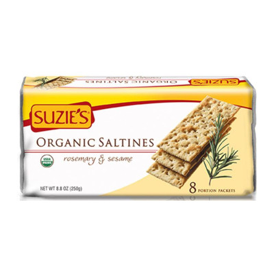 Suzie's Organic Rosemary & Sesame Saltines - 250g 