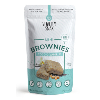 Vitality Snax Coconut Vanilla Brownies - 150g