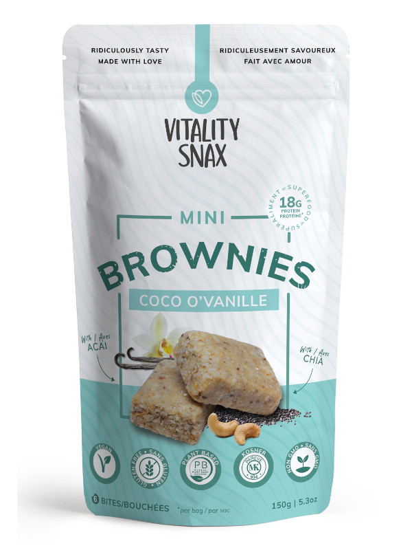 Vitality Snax Coconut Vanilla Brownies - 150g