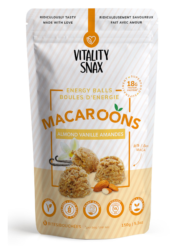 Vitality Snax Almond Vanilla Macaroons - 150g